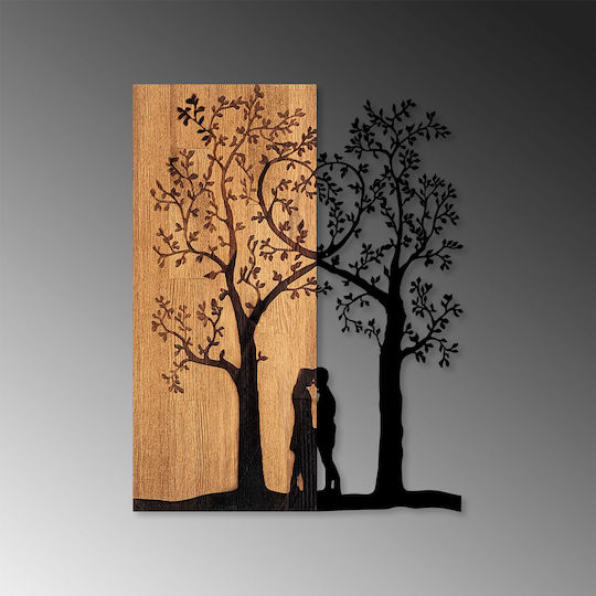Asir Group Artă Mixtă 3D Love Negru Din Lemn 58x45cm