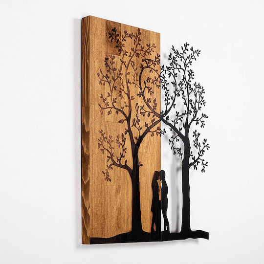 Asir Group Artă Mixtă 3D Love Negru Din Lemn 58x45cm