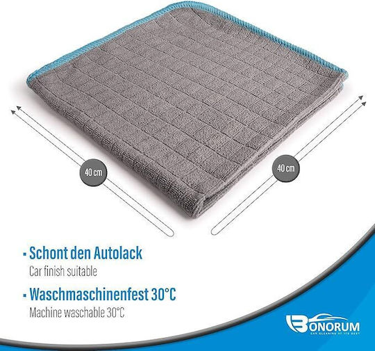 Lavete Din Microfibră De Curățenie / Uscare / Lustruire Pentru Materiale Plastice Pentru Interior - Tabloul De Bord Mașină 380gsm Gri 40x40cm 6 Bucăți