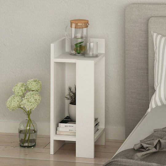 Κομοδίνο Elos Ξύλινο Λευκό 60x25x60cm