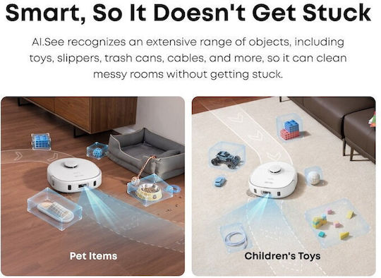 Eufy X10 Pro Omni Robot Vacuum Cleaner with Laser Mapping & 8000Pa Suction Power White