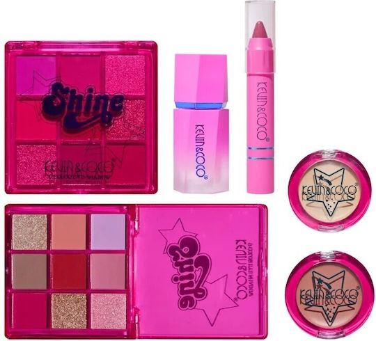 Set 5 Produse de Machiaj Kevin Coco Shine Girl 18 X 15.8 X 3.5 Cm