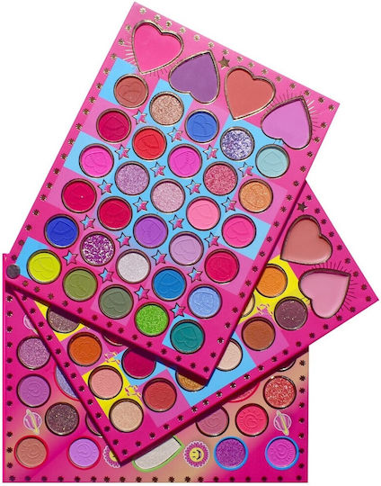 Kit Machiaj Kevin Coco Mean Girl Heart Fard de Pleoape Iluminator Blush Cremă 96 Culori 21 X 15.7 X 2.4 Cm