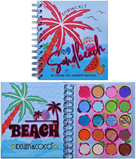 Palete de Machiaj Kevin Coco Colour Fruit Party Fard de Pleoape 20 Culori 15.3 X 17.4 X 1.2 Cm
