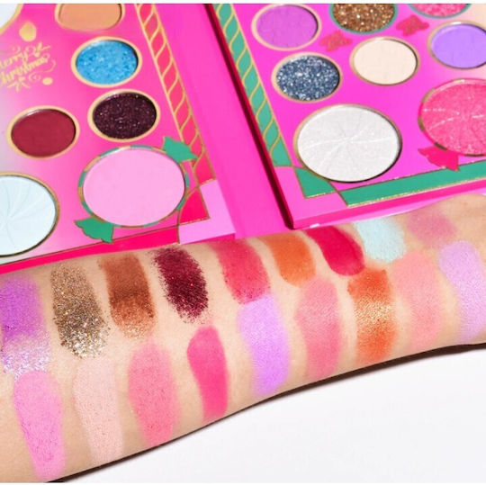 Kevinandcoco Set Machiaj 72 Culori Paletă Farduri de Pleoape Iluminatoare Blush Christmas Babe Model Glob Oglindă 25.5x20x1.7 Cm Multicolor
