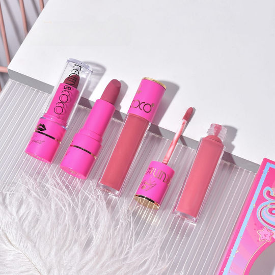 Set 6 Makeup Products Kevin Coco Pink Bear 16.2 X 16 X 2.5 Cm