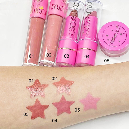 Set 6 Makeup Products Kevin Coco Pink Bear 16.2 X 16 X 2.5 Cm