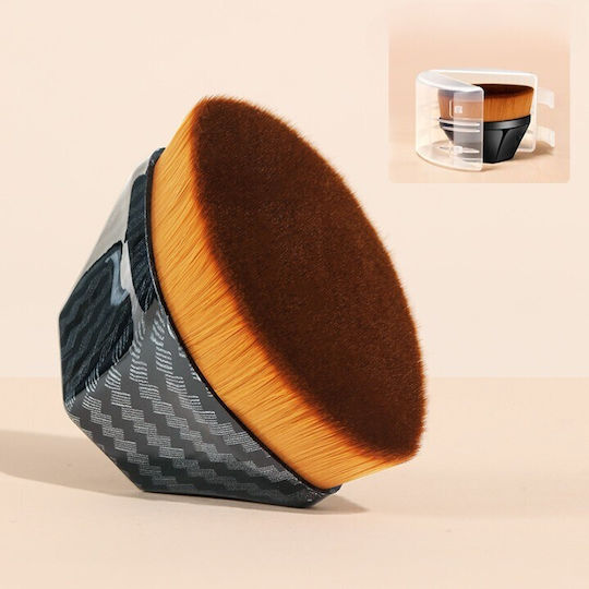 Flat Kabuki Brush Foundation Flippy Black 6x3.8x4.2 Cm Protective Case