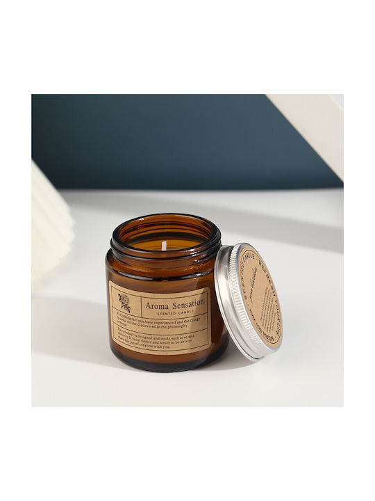 Aromatic Candle in Brown Jar 200g