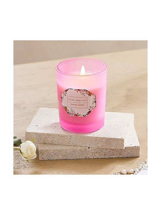 Aromatic Soy Candle in Jar with Lemon Scent 300g