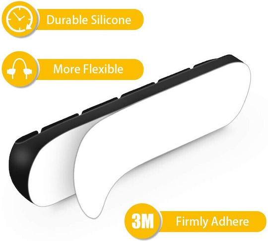 Cable Organizer Flippy Kabelclips Doppelter Klebeverschluss Silikon 3 Fächer Schwarz