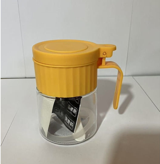 Vase für Zucker mit Deckel Glas Gelb 180ml Vase für Zucker mit Deckel Glas Gelb 180ml
