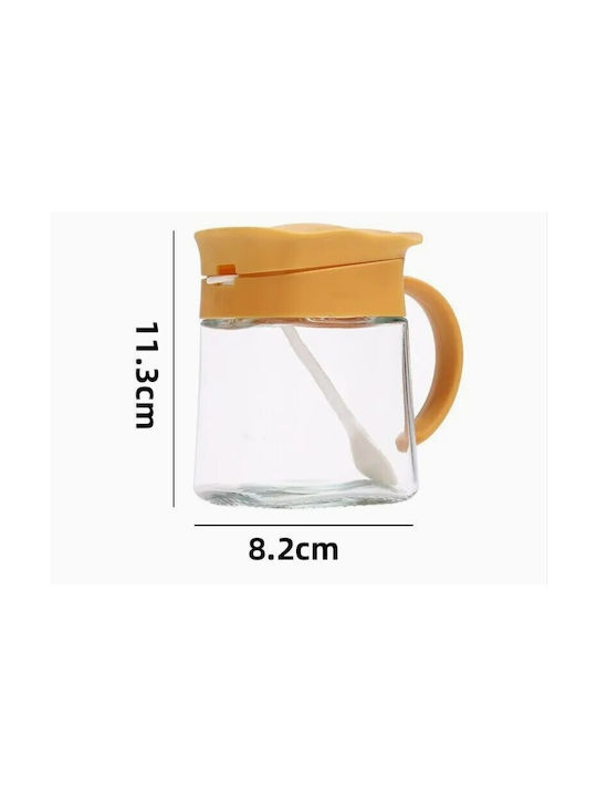 Vaza pentru Zahăr cu capac Sticlă Galben 180ml