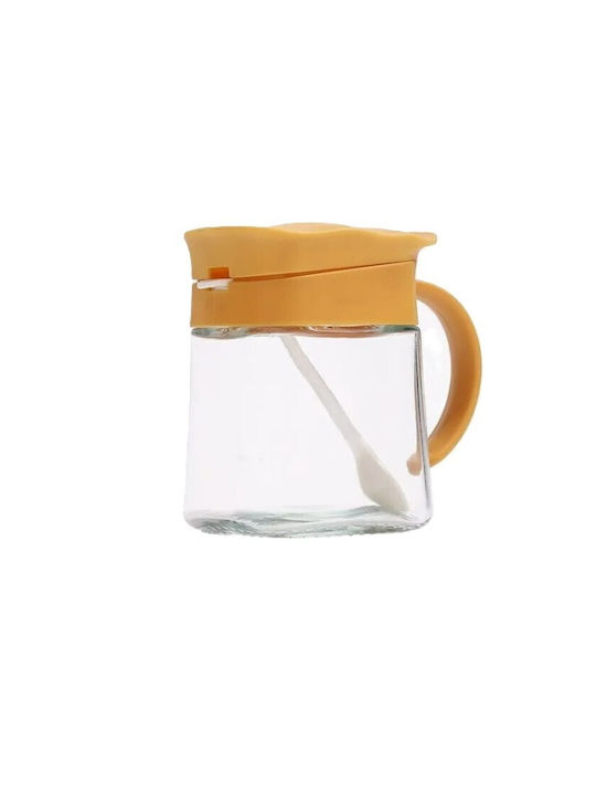 Vaza pentru Zahăr cu capac Sticlă Galben 180ml