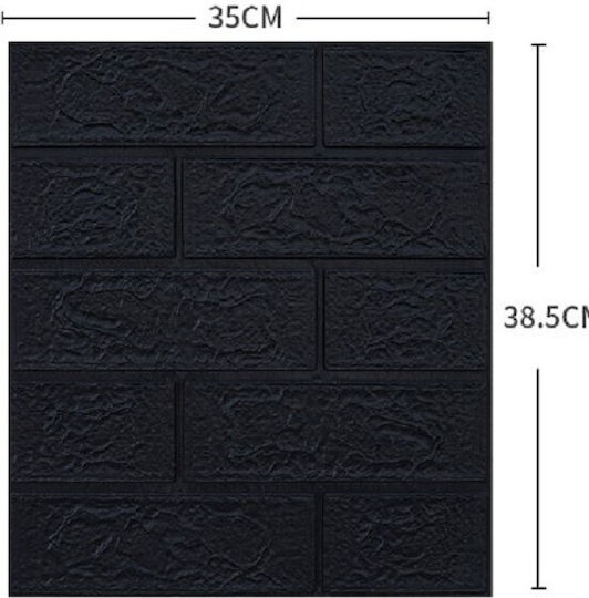 Panouri Decorative 3d Spumă Autoadeziv Negru 35x38cm 10 Bucăți Panouri Decorative 3d Spumă Autoadeziv Negru 35x38cm 10 Bucăți