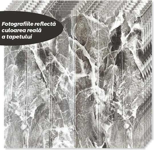 Panouri Decorative 3D Din PVC Autoadezive Gri 70x70cm 10 Bucăți