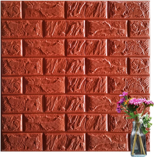 Panouri Decorative 3D Din Spumă Autoadezive Maro 35x38cm 10 Bucăți