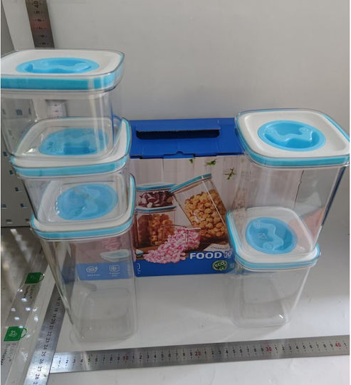 Set 5 Stück Getreidegläser mit Kunststoffdeckel Transparent 600ml