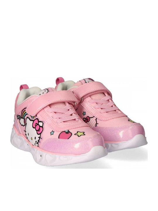 Παιδικά Sneakers με Φωτάκια Ροζ