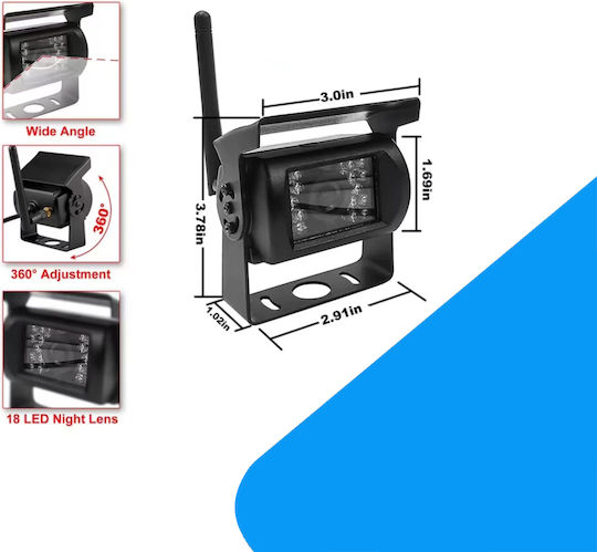 Waterproof Car Reverse Camera with Screen Universal