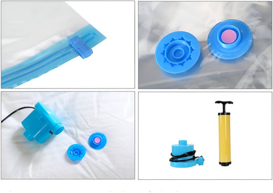 Plastic Sac de Depozitare pentru Saci / Haine Etanș și cu Vid 3buc