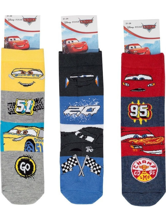 Disney Παιδικές Κάλτσες Cars Πολύχρωμες 3 Ζευγάρια Disney Παιδικές Κάλτσες Cars Πολύχρωμες 3 Ζευγάρια