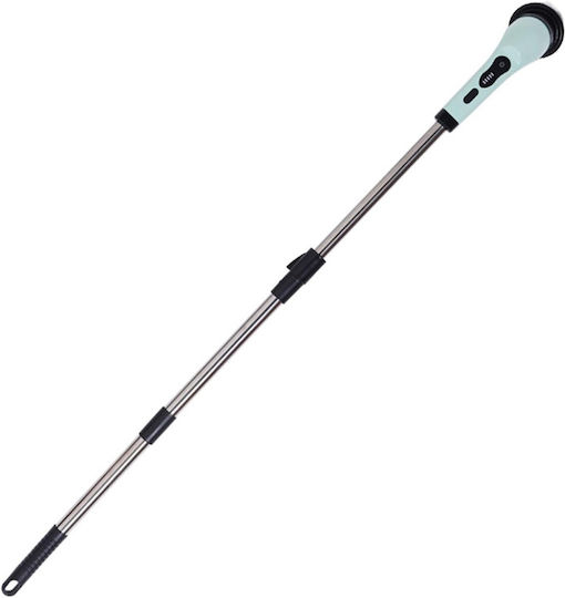 Perie Electrică de Curățare Flippy Tiles Baie Bucătărie 25x20x9,5 Cm 9 Capete Detașabile Mâner Telescopic 84-127cm Încărcare Usb-tip C Rotire 360 Grade 3000 mAh Culoare Verde