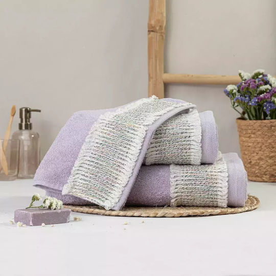 Borea Bath Towels Set of Towels 3 pcs Powder