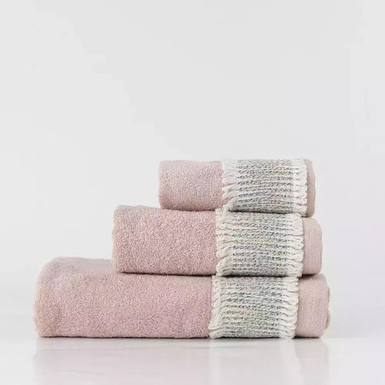 Borea Bath Towels Set of Towels 3 pcs Powder