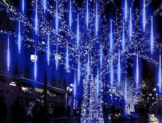 240 Светлини LED 12.4m. x 1240бр Бели тип Метеори 1бр