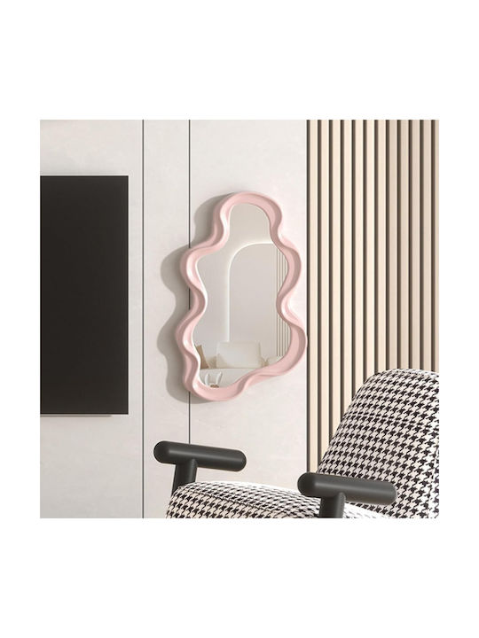 Wall Mirror with Pink Frame 41x26cm 1pcs