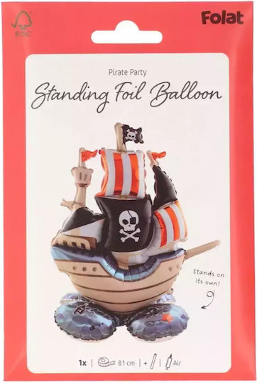 Μπαλόνι Foil Βάση Pirate Ship Πειρατικό Καράβι 70 X 81 Εκ