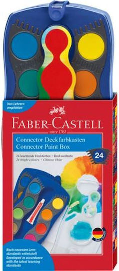 Faber-Castell Connector Paint Box Set of Watercolours Multicolored with Brush 24pcs 125029