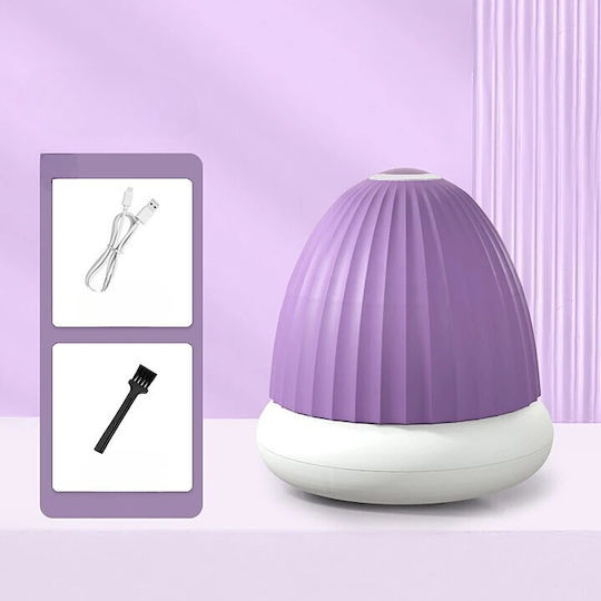 2 În 1 Aparat de Îndepărtat Scame Flippy Curățare Haine Lumină de Noapte 3 Niveluri Încărcare Tip C 4 W 9 X 10 Cm Mov