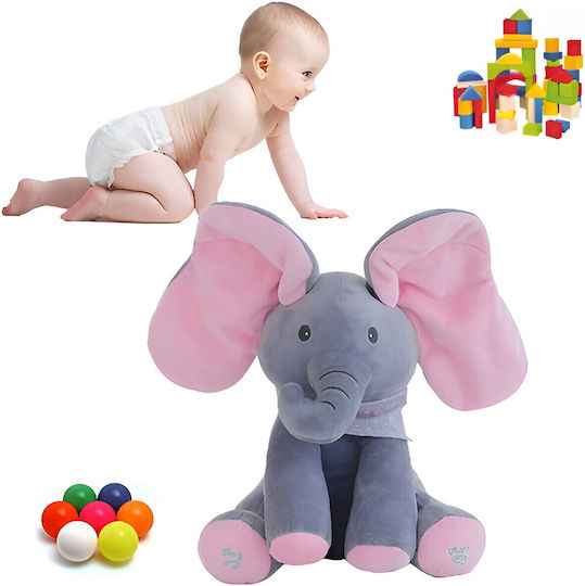 Jucărie De Plus Elefant Cu Mișcare Și Sunet Pentru 3+ Ani 30 Cm