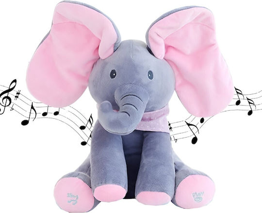 Jucărie De Plus Elefant Cu Mișcare Și Sunet Pentru 3+ Ani 30 Cm