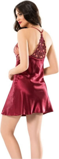 Sexy Babydoll Moongirl Sophie Satin Bordeaux