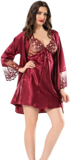 Sexy Babydoll Moongirl Sophie Satin Bordeaux