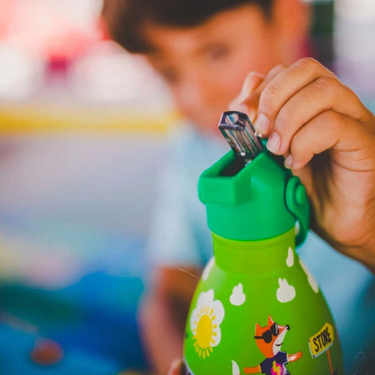 Cool Bottles Kids Water Bottle Stainless Steel with Straw 500ml