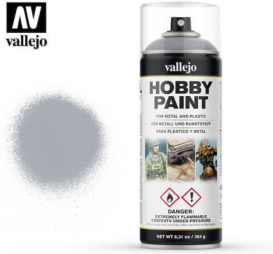 Acrylicos Vallejo Hobby Paint Χρώμα Μοντελισμού σε Spray Silver 400ml