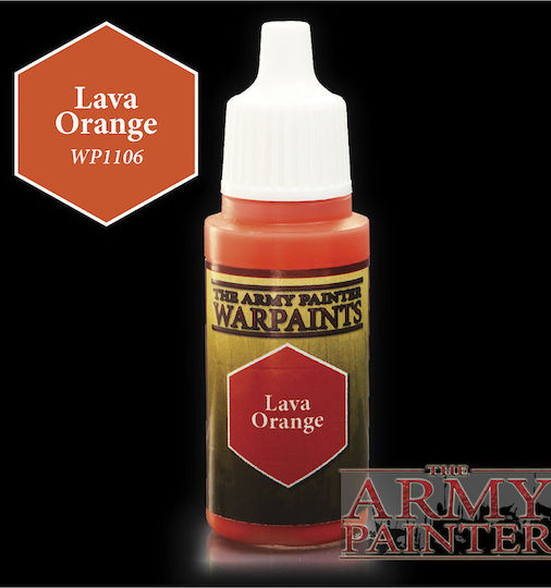 The Army Painter Warpaints Χρώμα Μοντελισμού Lava Orange 18ml