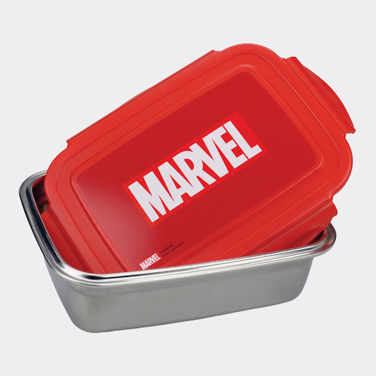 Gim Marvel Πλαστικό Παιδικό Δοχείο Φαγητού 0.9lt Κόκκινο