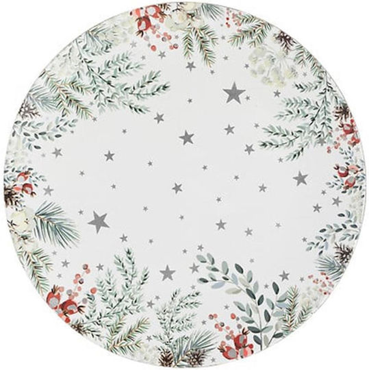 Atmosphera Weihnachtliches Tischgeschirr & Weihnachtlicher Schmuck Platte mit Blumen & Zweigen Atmosphera Weihnachtliches Tischgeschirr & Weihnachtlicher Schmuck Platte mit Blumen & Zweigen