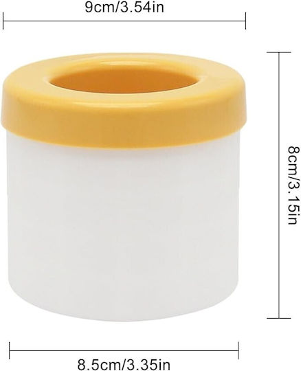 Eiswürfelform Würfel aus Silikon mit Deckel Gelb