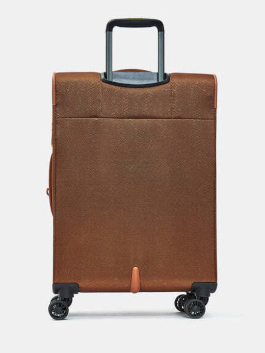 Mandarina Duck Zephyr Μεσαία Βαλίτσα Ταξιδίου Υφασμάτινη Κεραμιδί με 4 Ρόδες Ύψους 67εκ.