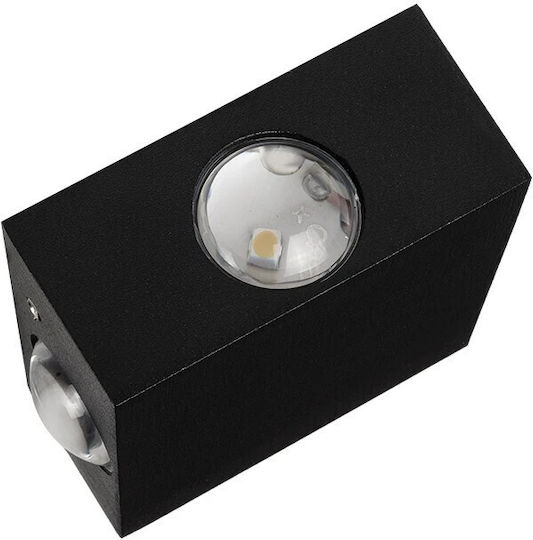 GloboStar Hikari Wall-Mounted Outdoor LED Lighting IP65 8W With Warm White Light 9x4x9cm