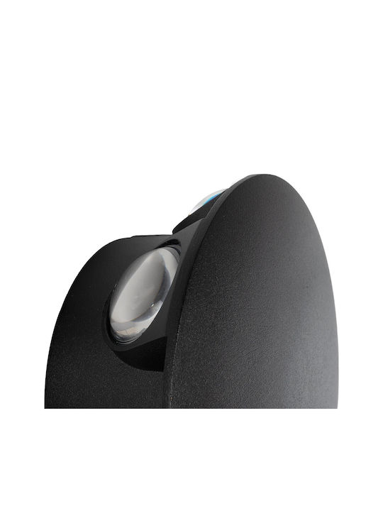 GloboStar Sol Стенно Външно Осветително Тяло LED IP65 12W с Топло Бяла Светлина 12x5.5x12см