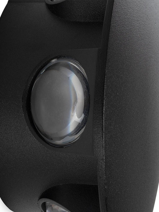 GloboStar Sol Стенно Външно Осветително Тяло LED IP65 12W с Топло Бяла Светлина 12x5.5x12см