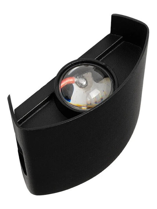 GloboStar Sixoad Επιτοίχιο Εξωτερικό Φωτιστικό LED IP65 4W με Θερμό Λευκό Φως 8.5x3.5x8εκ.