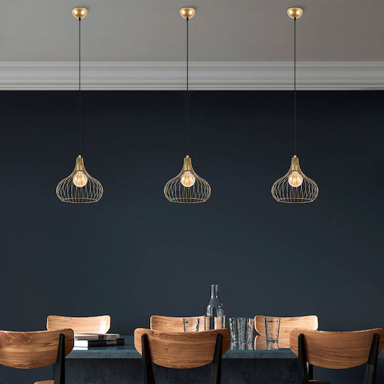 Opviq Teldamla Pendant Light Yellow with Socket E27 22x22x120cm
